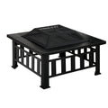 Grillz 2-In-1 Fire Pit BBQ Grill Table Charcoal