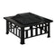 Grillz 2-In-1 Fire Pit BBQ Grill Table Charcoal