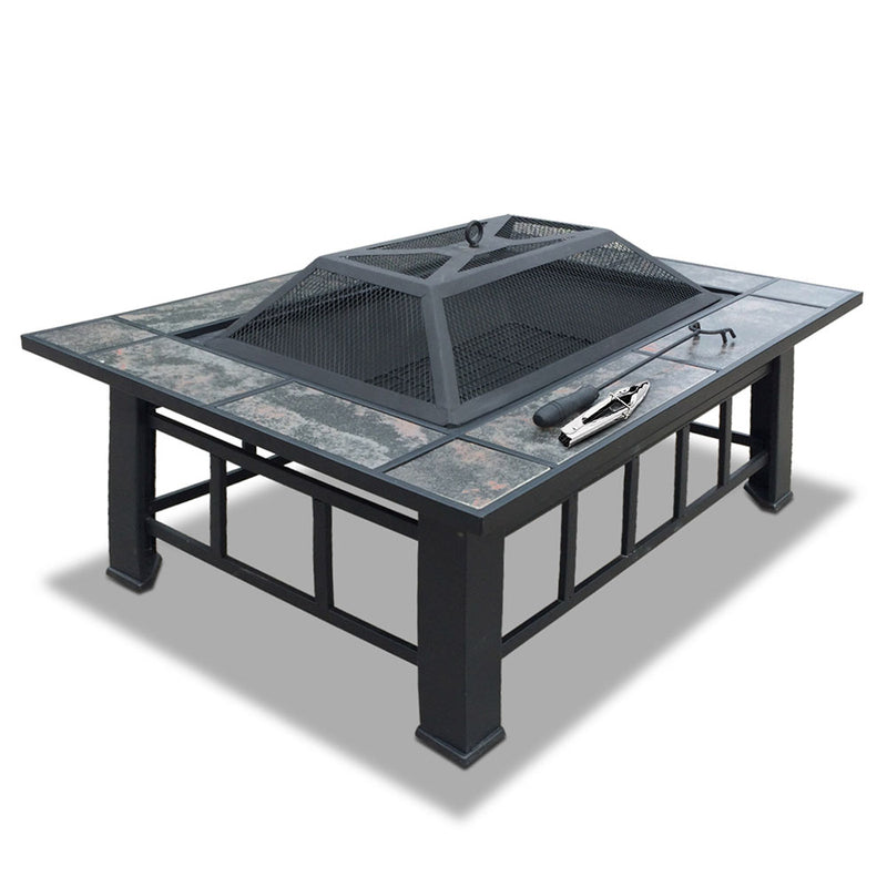 Grillz 3-In-1 Fire Pit BBQ Grill Ice Bucket Table