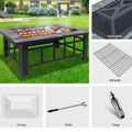 Grillz 3-In-1 Fire Pit BBQ Grill Ice Bucket Table