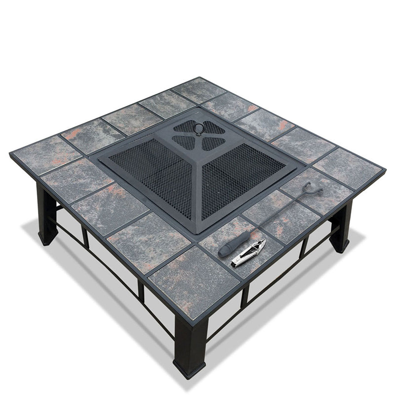 Grillz 4-In-1 Fire Pit BBQ Grill Ice Bucket Table