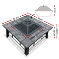 Grillz 4-In-1 Fire Pit BBQ Grill Ice Bucket Table