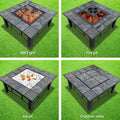 Grillz 4-In-1 Fire Pit BBQ Grill Ice Bucket Table