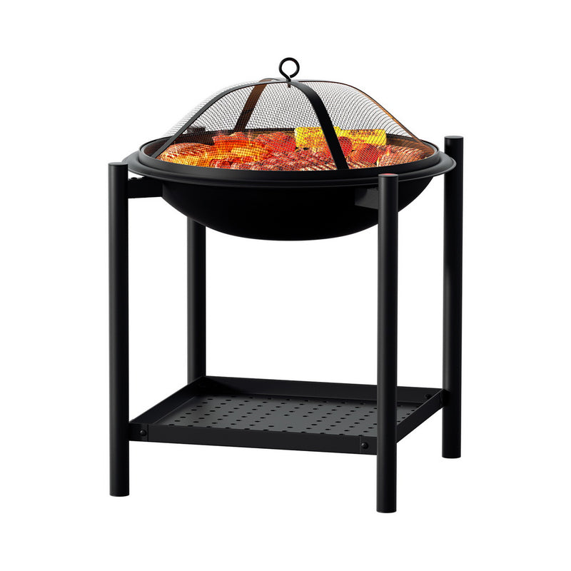 Grillz 2-in-1 Fire Pit BBQ Grill Outdoor