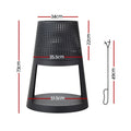 Grillz Fire Pit Deep Bowl Iron Outdoor Fireplace