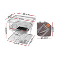 Grillz Fire Pit BBQ Grill Camping Portable with Carry Bag