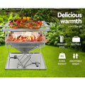 Grillz Fire Pit BBQ Grill Camping Portable with Carry Bag
