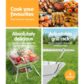 Grillz Portable Fire Pit BBQ Grill with Carry Bag