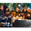 Grillz Fire Pit Bowl Black 61cm Outdoor Patio Heater