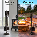 Grillz 5 Piece Fire Pit Tool Set BBQ Poker Shovel Brush