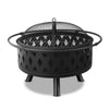 Grillz 82cm Fire Pit BBQ Grill Outdoor Cooking Smoker