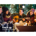 Grillz Fire Pit Cast Iron 70cm Rustic Outdoor BBQ