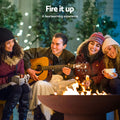Grillz 70cm Cast Iron Fire Pit Bowl Rustic