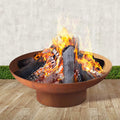 Grillz 70cm Cast Iron Fire Pit Bowl Rustic