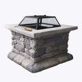 Grillz Fire Pit Table Square 55cm Outdoor
