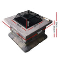 Grillz Fire Pit Table Square 55cm Outdoor