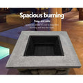 Grillz Fire Pit Table Square 55cm Outdoor