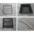 Grillz Fire Pit Table Square 55cm Outdoor