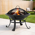 Grillz Fire Pit Mesh Lid Fire Picker BBQ Wood Burning Outdoor