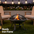 Grillz Fire Pit Mesh Lid Fire Picker BBQ Wood Burning Outdoor