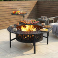 Grillz Charcoal Smoker BBQ Fire Pit Portable Outdoor Camping