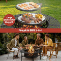 Grillz Charcoal Smoker BBQ Fire Pit Portable Outdoor Camping
