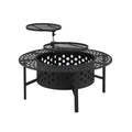 Grillz Charcoal Smoker BBQ Fire Pit Portable Outdoor Camping