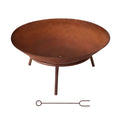 Grillz 56cm Fire Pit Iron Bowl Outdoor Rustic