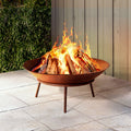 Grillz 56cm Fire Pit Iron Bowl Outdoor Rustic
