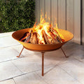 Grillz 70cm Fire Pit Bowl Rustic Iron Outdoor Heater
