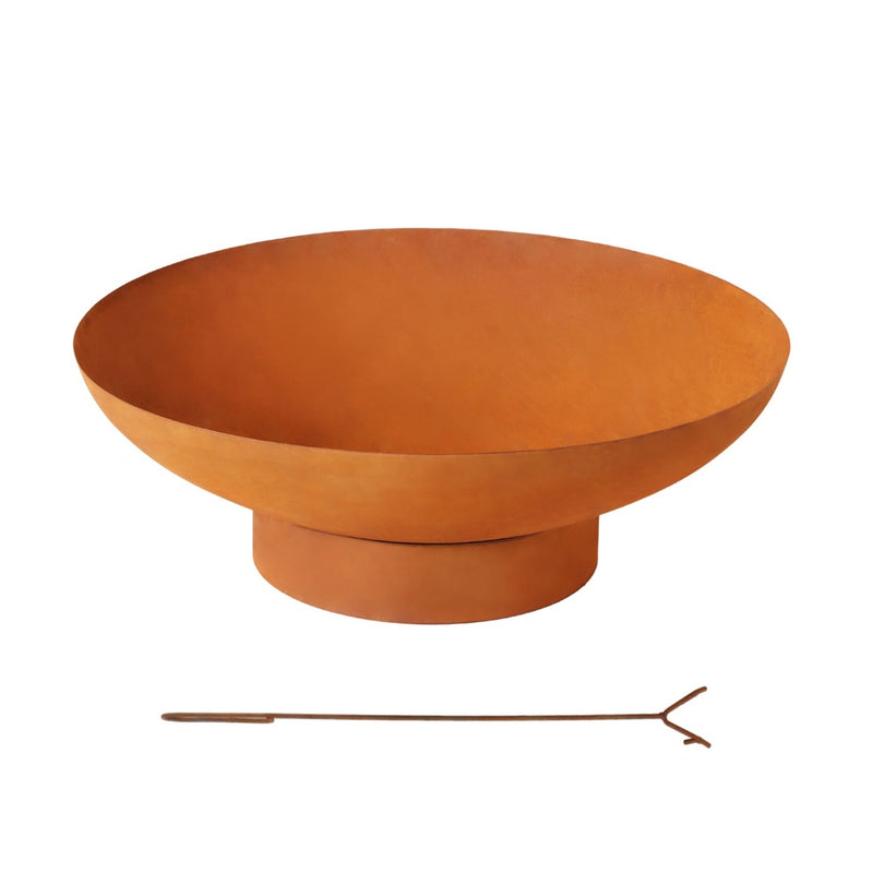 Grillz Fire Pit Bowl 80cm Iron Outdoor Patio Fireplace