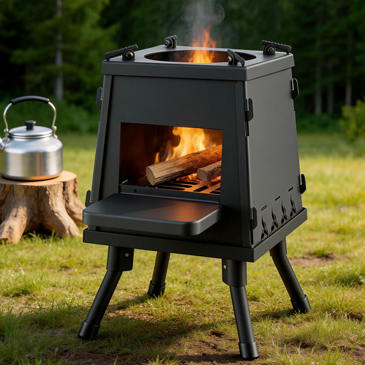 Grillz Fire Pit BBQ Portable Metal Outdoor Camping Stove Fireplace
