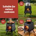 Grillz Fire Pit BBQ Portable Metal Outdoor Camping Stove Fireplace