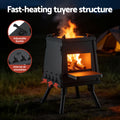 Grillz Fire Pit BBQ Portable Metal Outdoor Camping Stove Fireplace