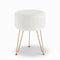 Artiss Ottoman Foot Stool Round Velvet White