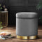 Artiss Ottoman Storage Footstool Round Velvet Charcoal