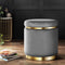 Artiss Round Velvet Ottoman Foot Stool Charcoal