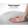Artiss Round Velvet Ottoman Foot Stool Grey