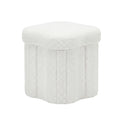 Artiss Storage Ottoman Foot Stool Foldable White