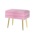 Artiss Ottoman Storage Footstool Velvet Pink