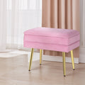Artiss Ottoman Storage Footstool Velvet Pink