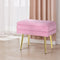 Artiss Ottoman Storage Footstool Velvet Pink