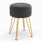 Artiss Grey Velvet Round Ottoman Storage Foot Stool