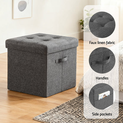 Artiss Storage Ottoman Rest Foot Stool Foldable
