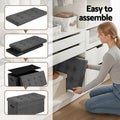 Artiss Foldable Storage Ottoman Foot Stool Grey