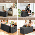 Artiss Foldable Storage Ottoman Foot Stool Grey