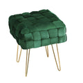 Artiss Velvet Ottoman Footstool Green Woven