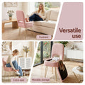Artiss Storage Ottoman Vanity Stool Folding Pink