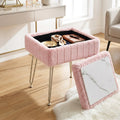 Artiss Storage Ottoman Vanity Foot Stool Pink 80cm