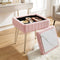 Artiss Storage Ottoman Vanity Foot Stool Pink 80cm